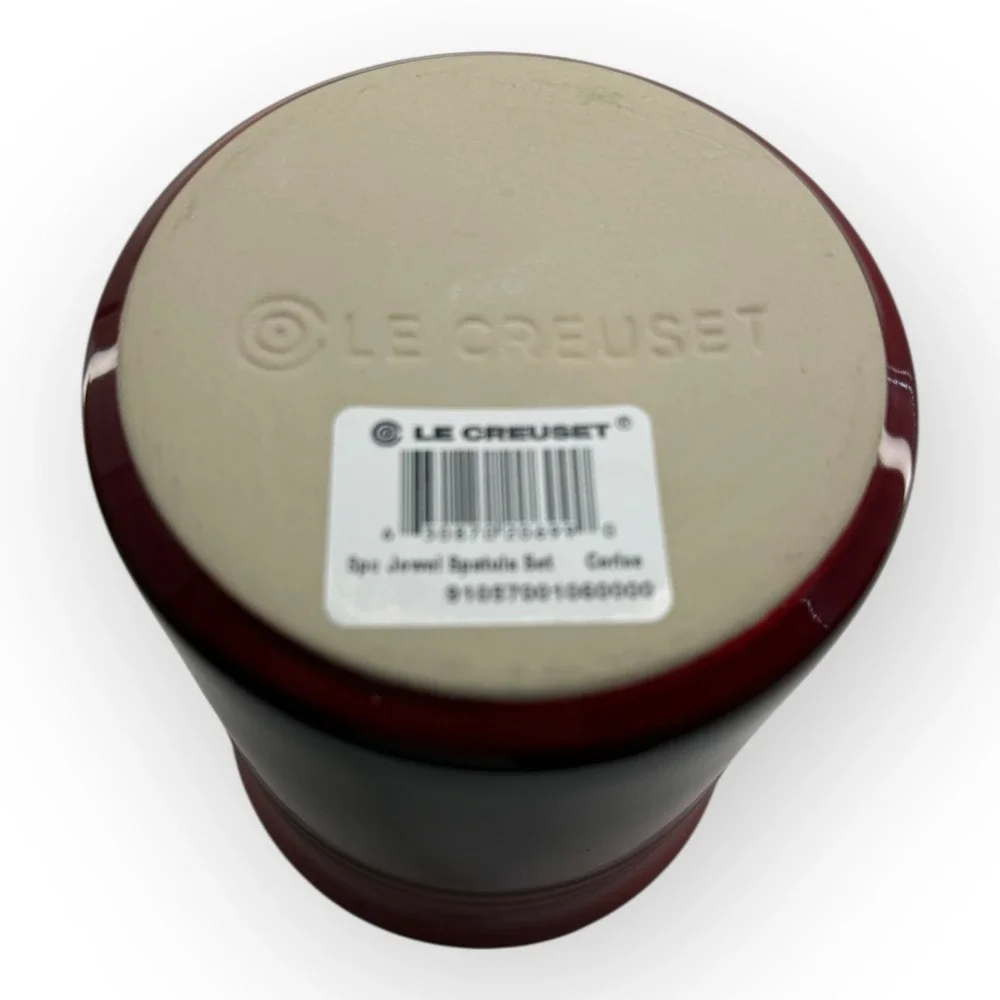 Le Creuset Utensil Crock 1L Cerise Cayenne Stoneware Jar NEW
